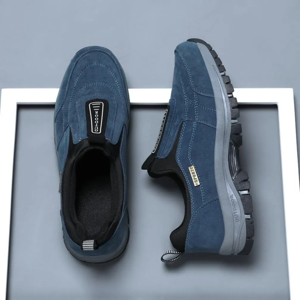 Men's Waterproof Hiking Shoes Lightweight Non-Slip Breathable Work Sneakers Low Top Walking Boot Slip on Shoes for Men Size 5.5-12.5