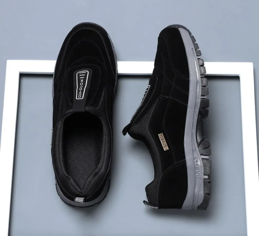 Men's Waterproof Hiking Shoes Lightweight Non-Slip Breathable Work Sneakers Low Top Walking Boot Slip on Shoes for Men Size 5.5-12.5