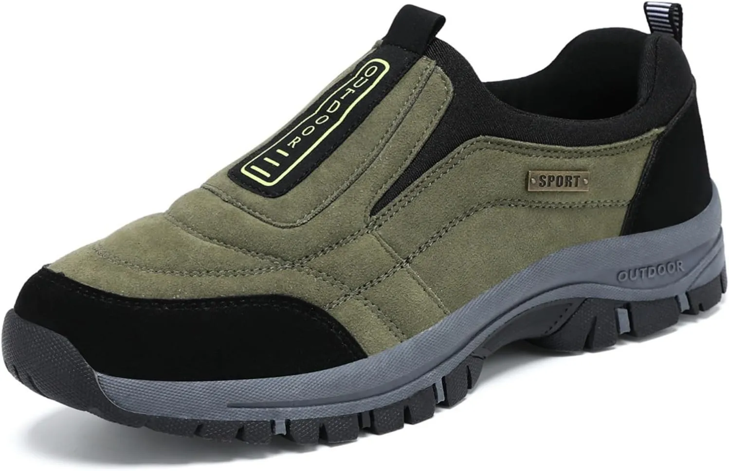 Men's Waterproof Hiking Shoes Lightweight Non-Slip Breathable Work Sneakers Low Top Walking Boot Slip on Shoes for Men Size 5.5-12.5