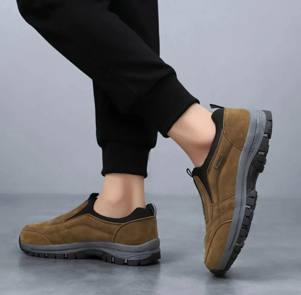 Men's Waterproof Hiking Shoes Lightweight Non-Slip Breathable Work Sneakers Low Top Walking Boot Slip on Shoes for Men Size 5.5-12.5