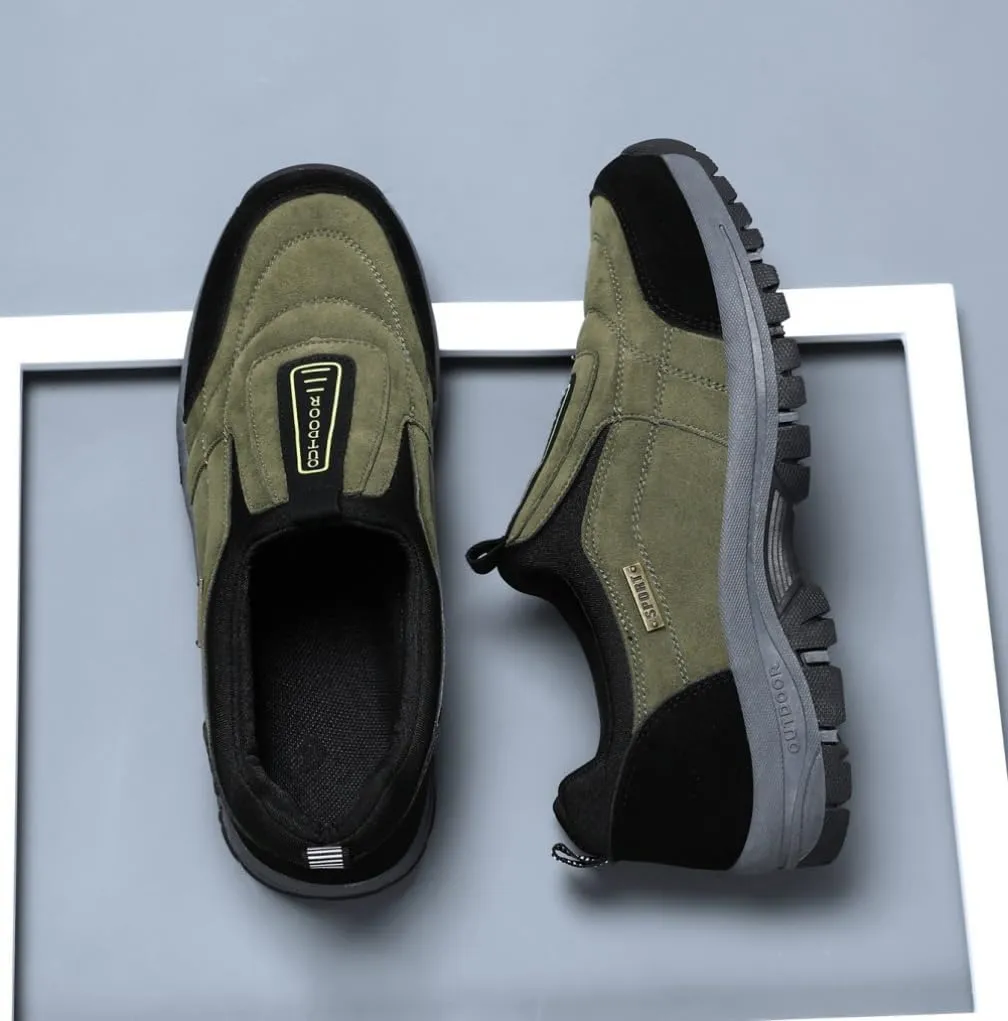 Men's Waterproof Hiking Shoes Lightweight Non-Slip Breathable Work Sneakers Low Top Walking Boot Slip on Shoes for Men Size 5.5-12.5