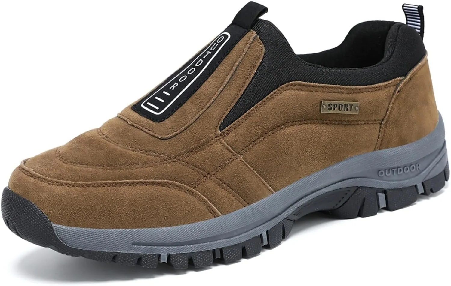 Men's Waterproof Hiking Shoes Lightweight Non-Slip Breathable Work Sneakers Low Top Walking Boot Slip on Shoes for Men Size 5.5-12.5