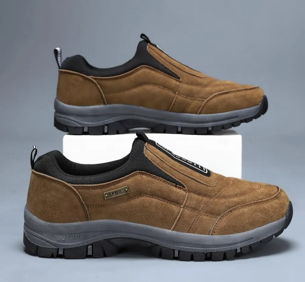 Men's Waterproof Hiking Shoes Lightweight Non-Slip Breathable Work Sneakers Low Top Walking Boot Slip on Shoes for Men Size 5.5-12.5