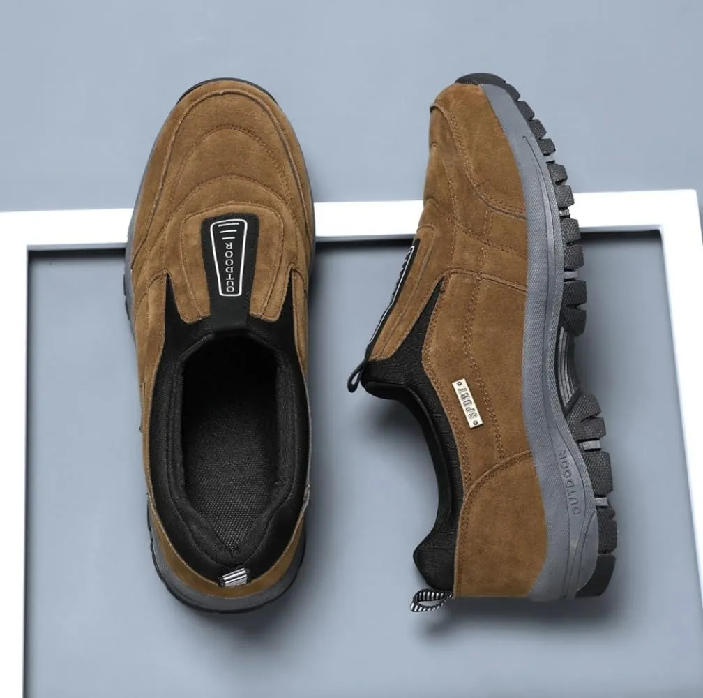 Men's Waterproof Hiking Shoes Lightweight Non-Slip Breathable Work Sneakers Low Top Walking Boot Slip on Shoes for Men Size 5.5-12.5