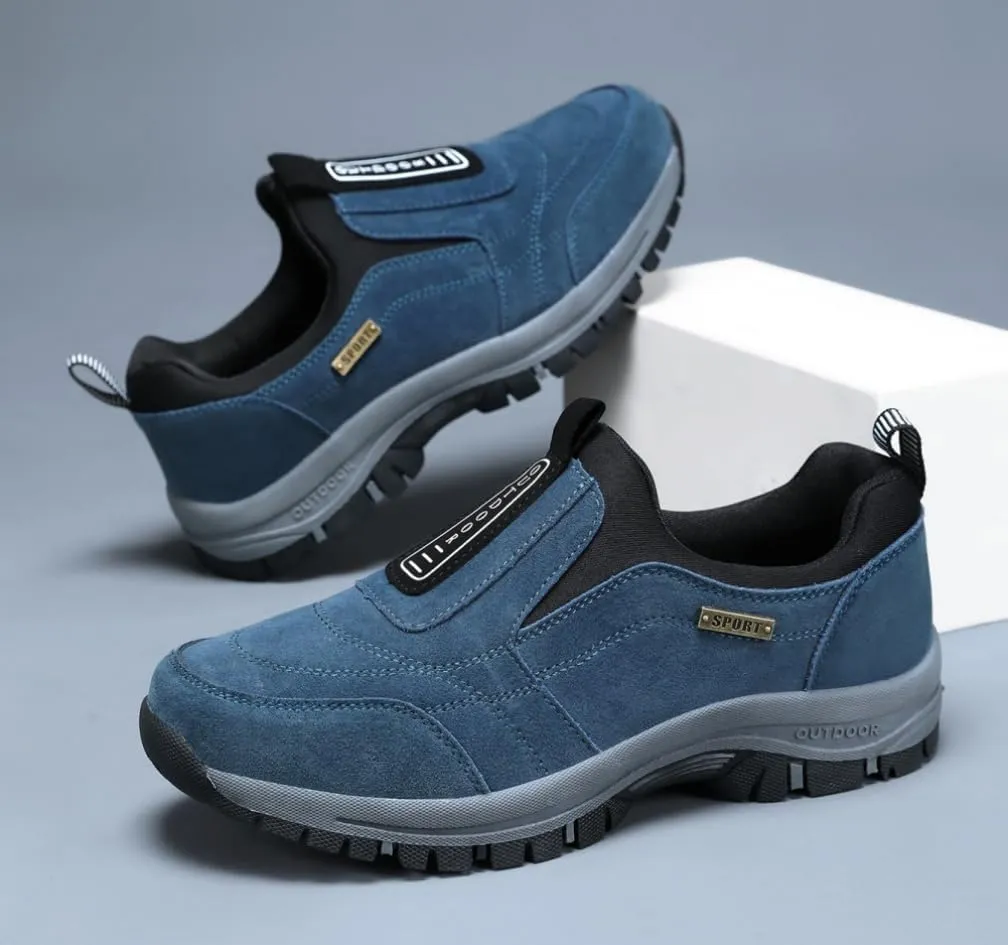 Men's Waterproof Hiking Shoes Lightweight Non-Slip Breathable Work Sneakers Low Top Walking Boot Slip on Shoes for Men Size 5.5-12.5