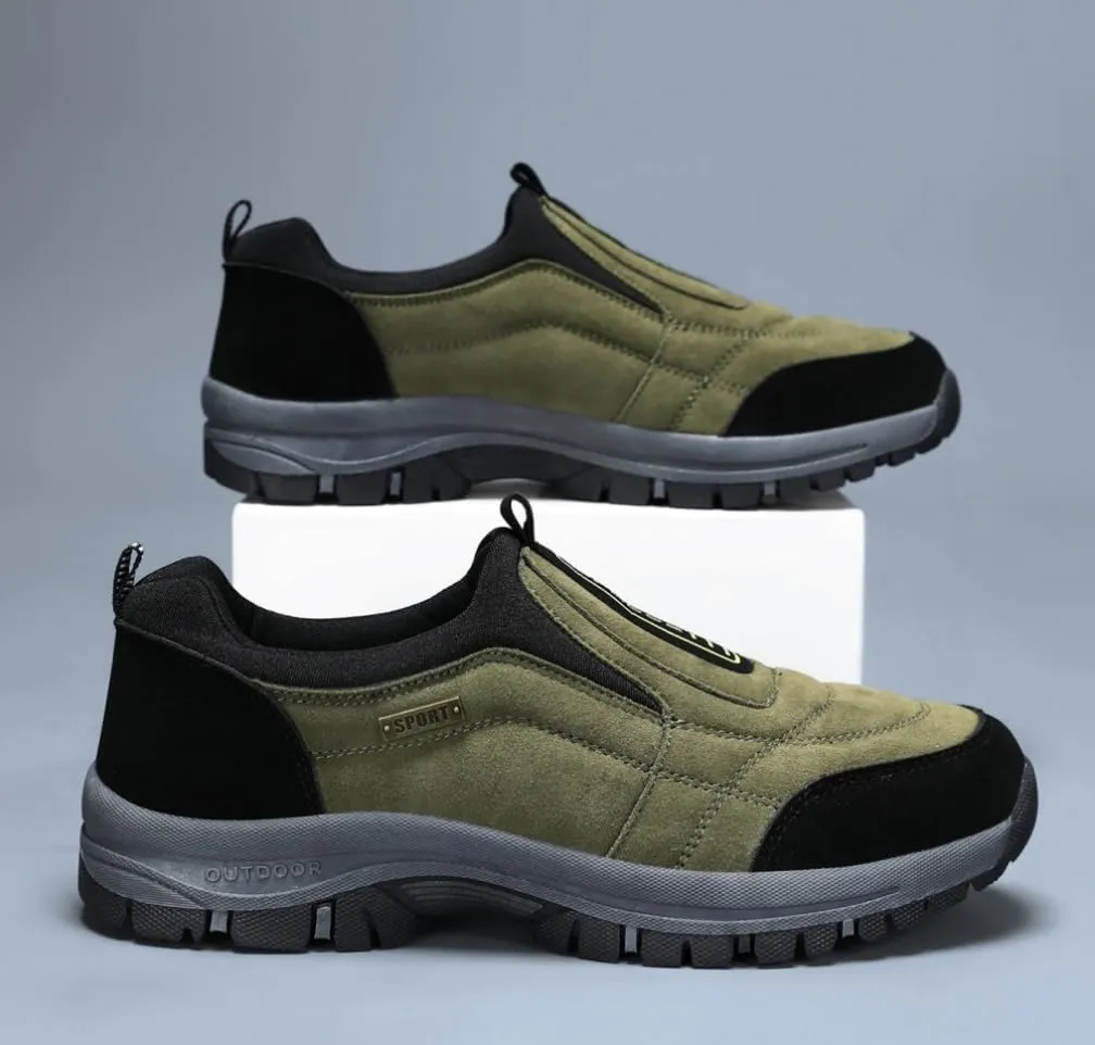 Men's Waterproof Hiking Shoes Lightweight Non-Slip Breathable Work Sneakers Low Top Walking Boot Slip on Shoes for Men Size 5.5-12.5