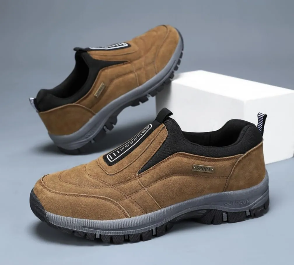 Men's Waterproof Hiking Shoes Lightweight Non-Slip Breathable Work Sneakers Low Top Walking Boot Slip on Shoes for Men Size 5.5-12.5