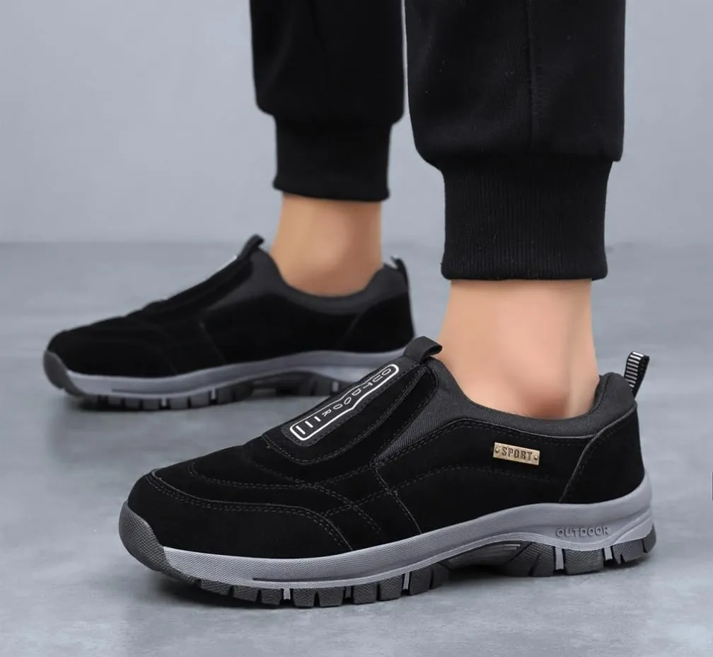 Men's Waterproof Hiking Shoes Lightweight Non-Slip Breathable Work Sneakers Low Top Walking Boot Slip on Shoes for Men Size 5.5-12.5