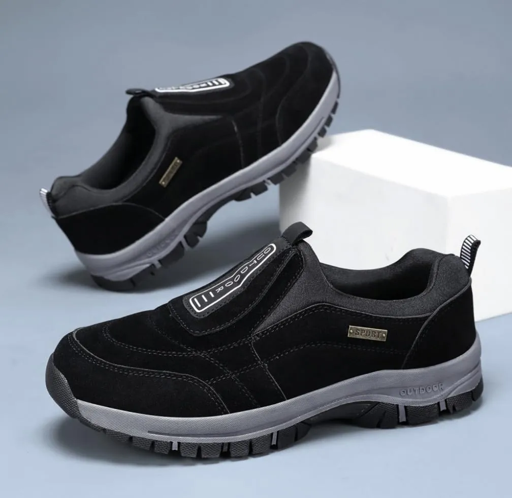 Men's Waterproof Hiking Shoes Lightweight Non-Slip Breathable Work Sneakers Low Top Walking Boot Slip on Shoes for Men Size 5.5-12.5