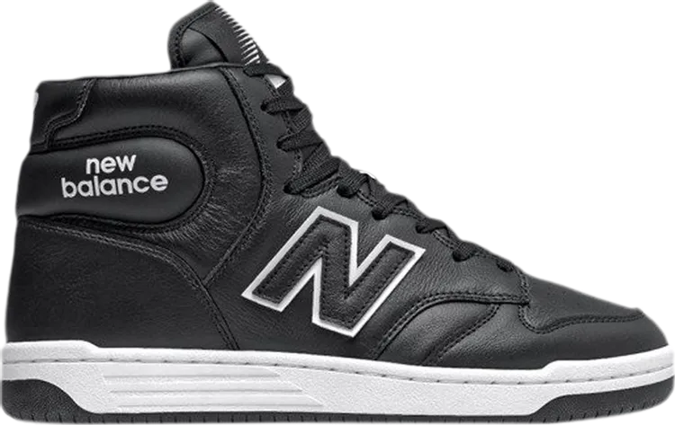 New Balance 480 high top sneakers, black/white