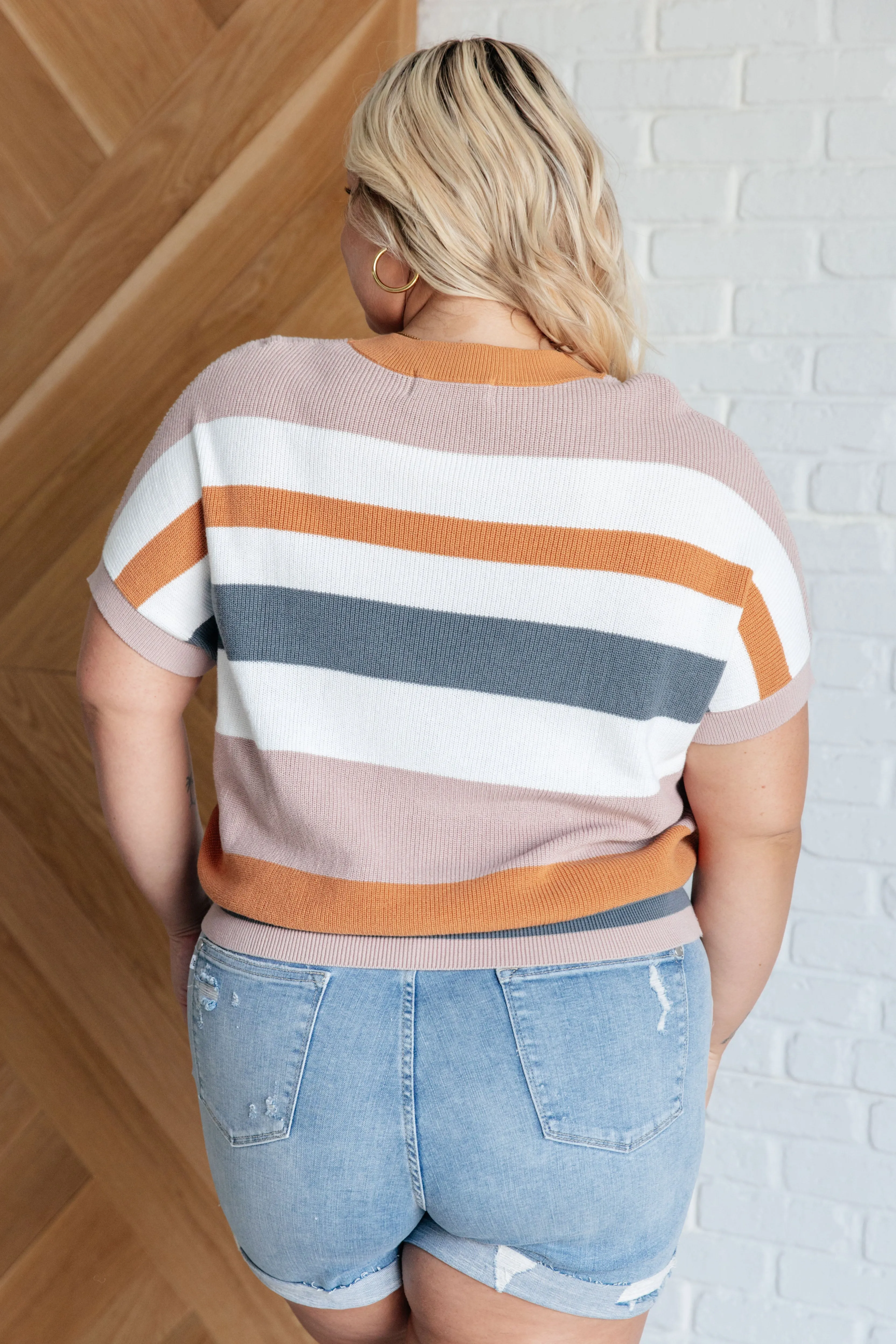 One Eleven North Whatever I Feel Like Knitted Striped Top