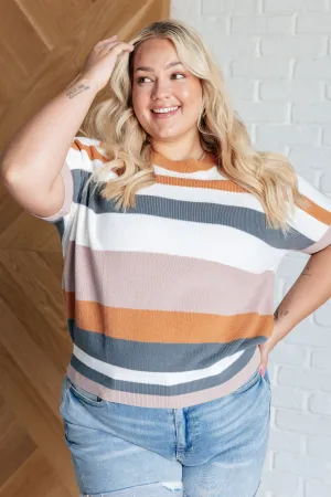 One Eleven North Whatever I Feel Like Knitted Striped Top