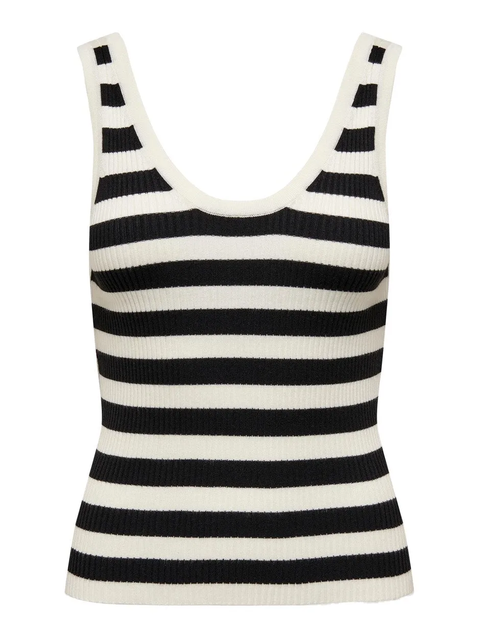 Onlandrea Singlet S/l Knt Noos - Zwart Dessin
