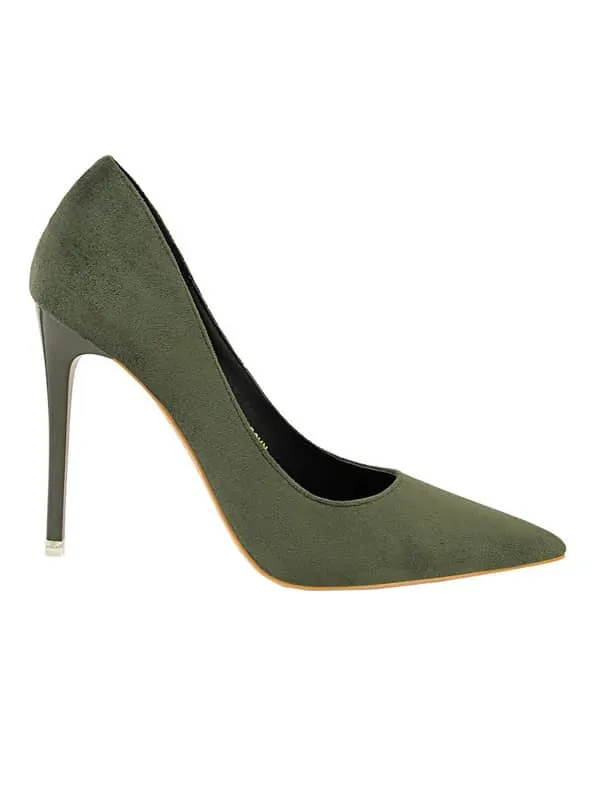 Pointed Toe Suede Stiletto&Pumps