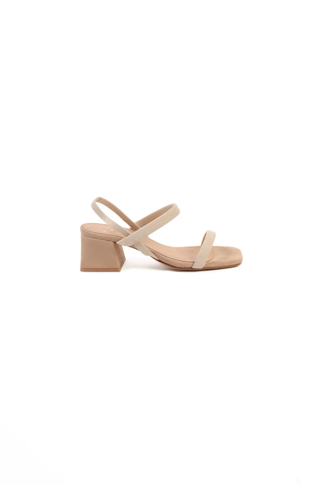 POPPY CAMEL AND BEIGE - Strappy Heeled Sandal