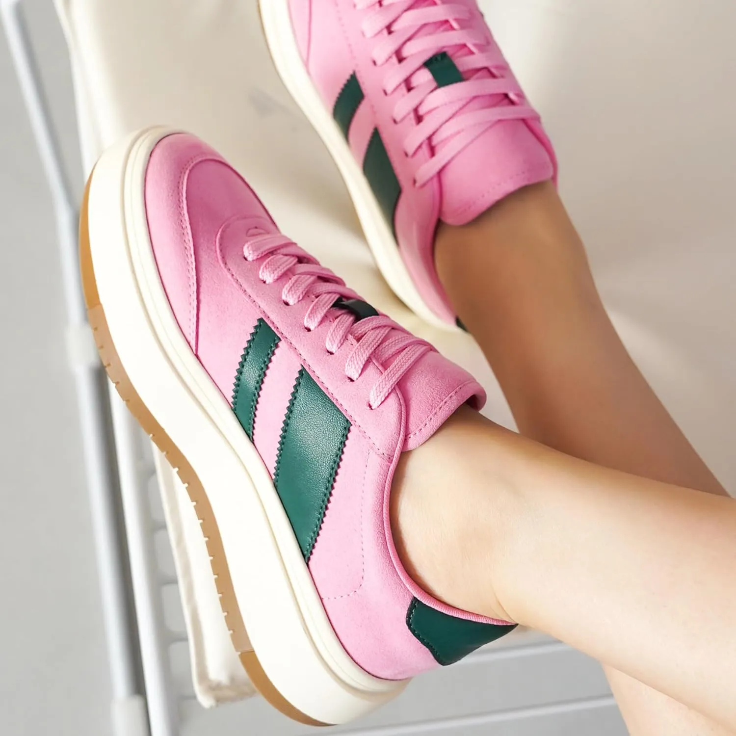 Project Cloud Platform Sneakers for Women - Lightweight Memory Foam Insole Fashion Sneakers for Women Footwear - Non-Slip Womens Sneakers Platform Shoes Women's Fashion (Nita)