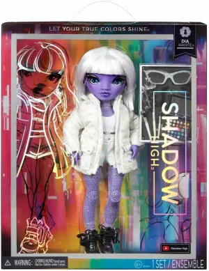 Rainbow High Shadow High Dia Mante- Purple Fashion Doll. Fashionable Outfit & 10  Colorful Play Accessories. Great Gift for Kids 4-12 Years Old & Collectors