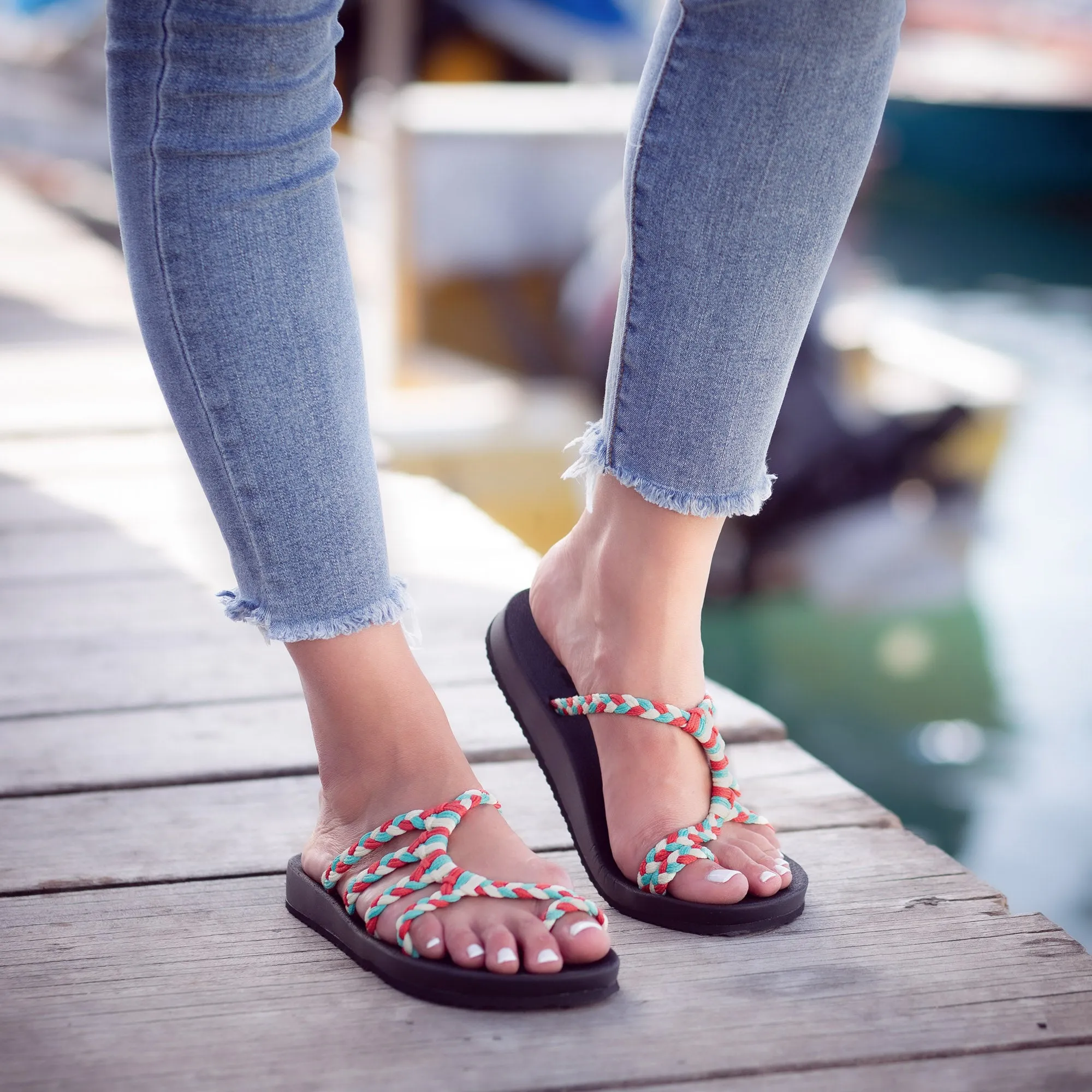 Relief Flip Flops for Women with Arch Support | Tricolor