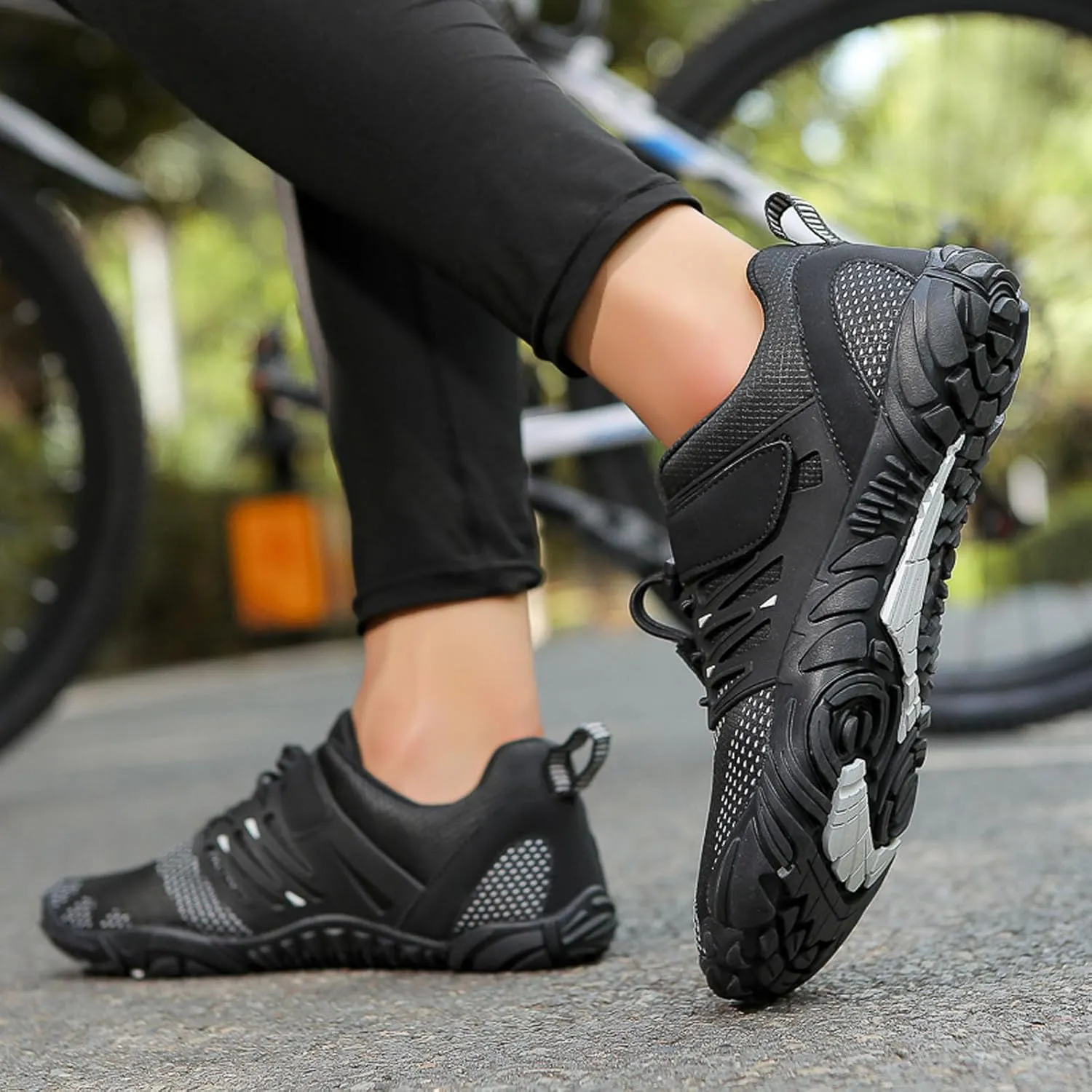 SECHRITE Women's Mens Barefoot Hiking Shoes Minimalist Trail Running Sneakers Zero Drop Sole Wide Toe Box Parkour Trekking Workout Footwear
