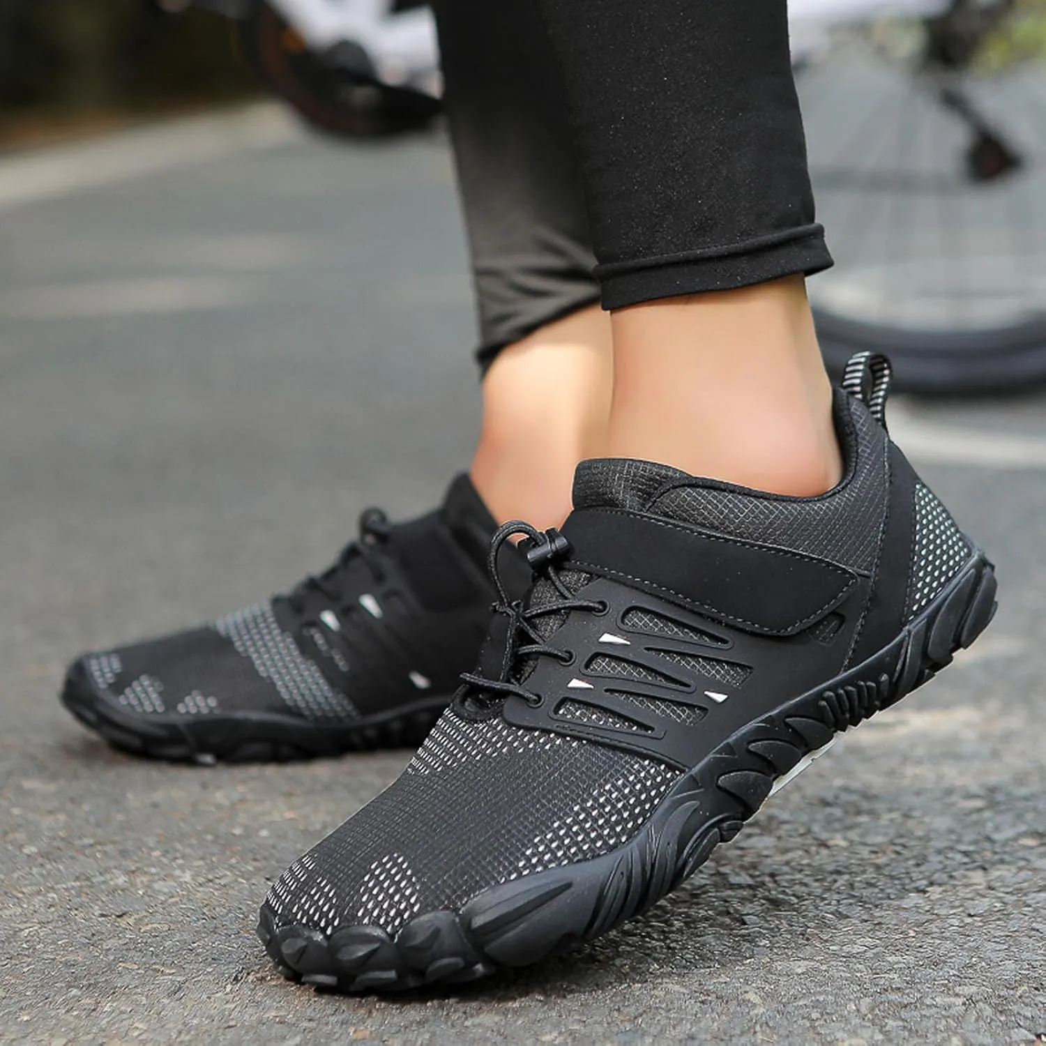 SECHRITE Women's Mens Barefoot Hiking Shoes Minimalist Trail Running Sneakers Zero Drop Sole Wide Toe Box Parkour Trekking Workout Footwear