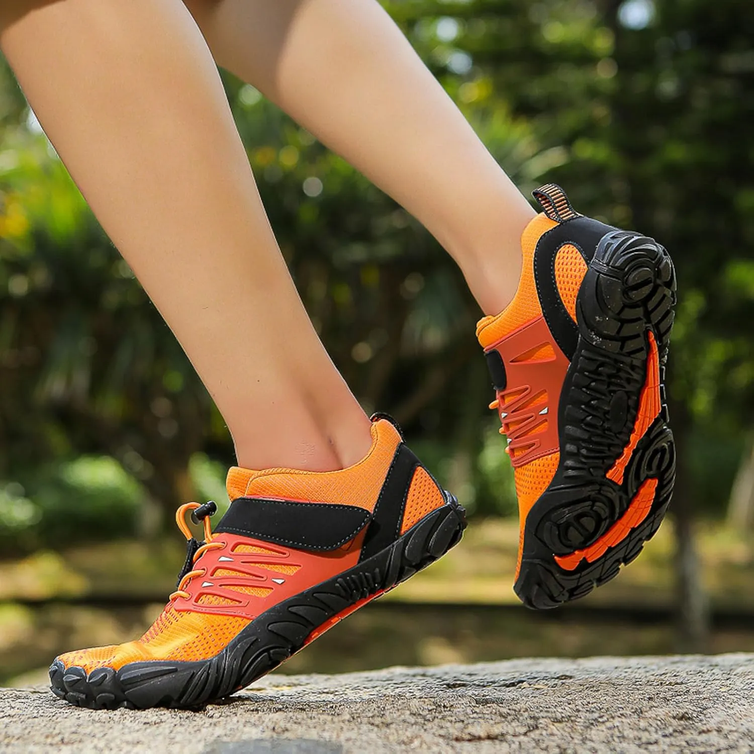 SECHRITE Women's Mens Barefoot Hiking Shoes Minimalist Trail Running Sneakers Zero Drop Sole Wide Toe Box Parkour Trekking Workout Footwear