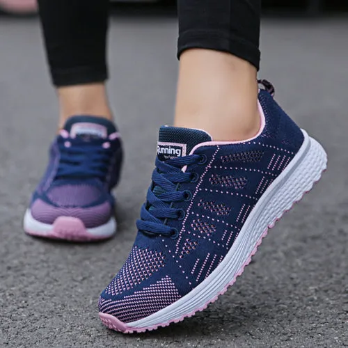 Shoes Women's Sneakers Fashion Lace Up Casual Shoes Women Flats Soft
