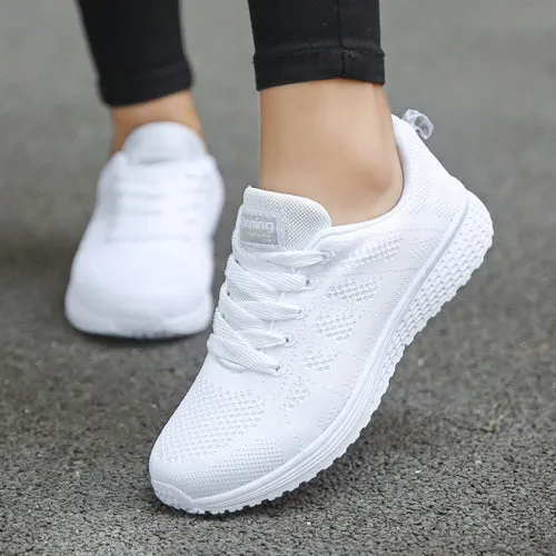 Shoes Women's Sneakers Fashion Lace Up Casual Shoes Women Flats Soft