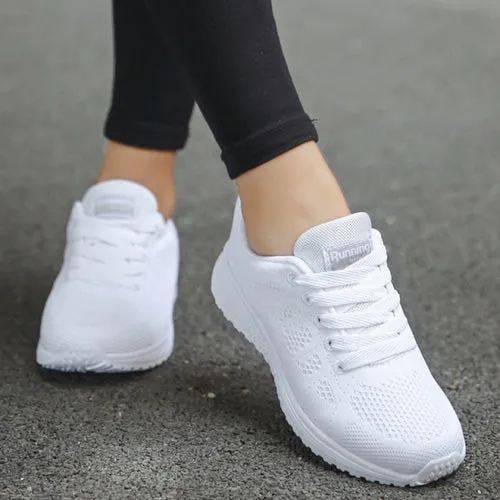 Shoes Women's Sneakers Fashion Lace Up Casual Shoes Women Flats Soft