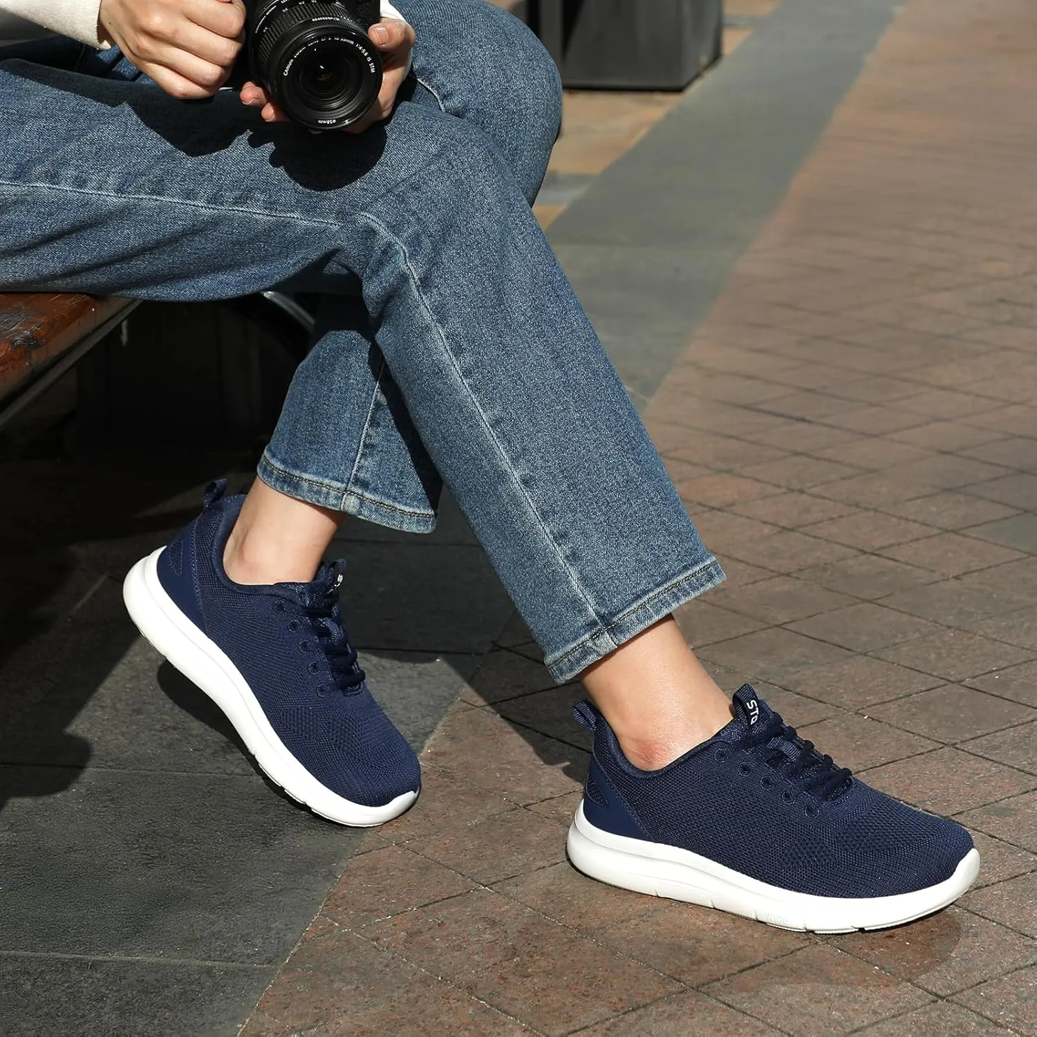 STQ Wide Toe Box Walking Shoes Women Orthopedic Swollen Feet Diabetic Tennis Running Sneakers for Plantar Fasciitis Arch Support Bunions