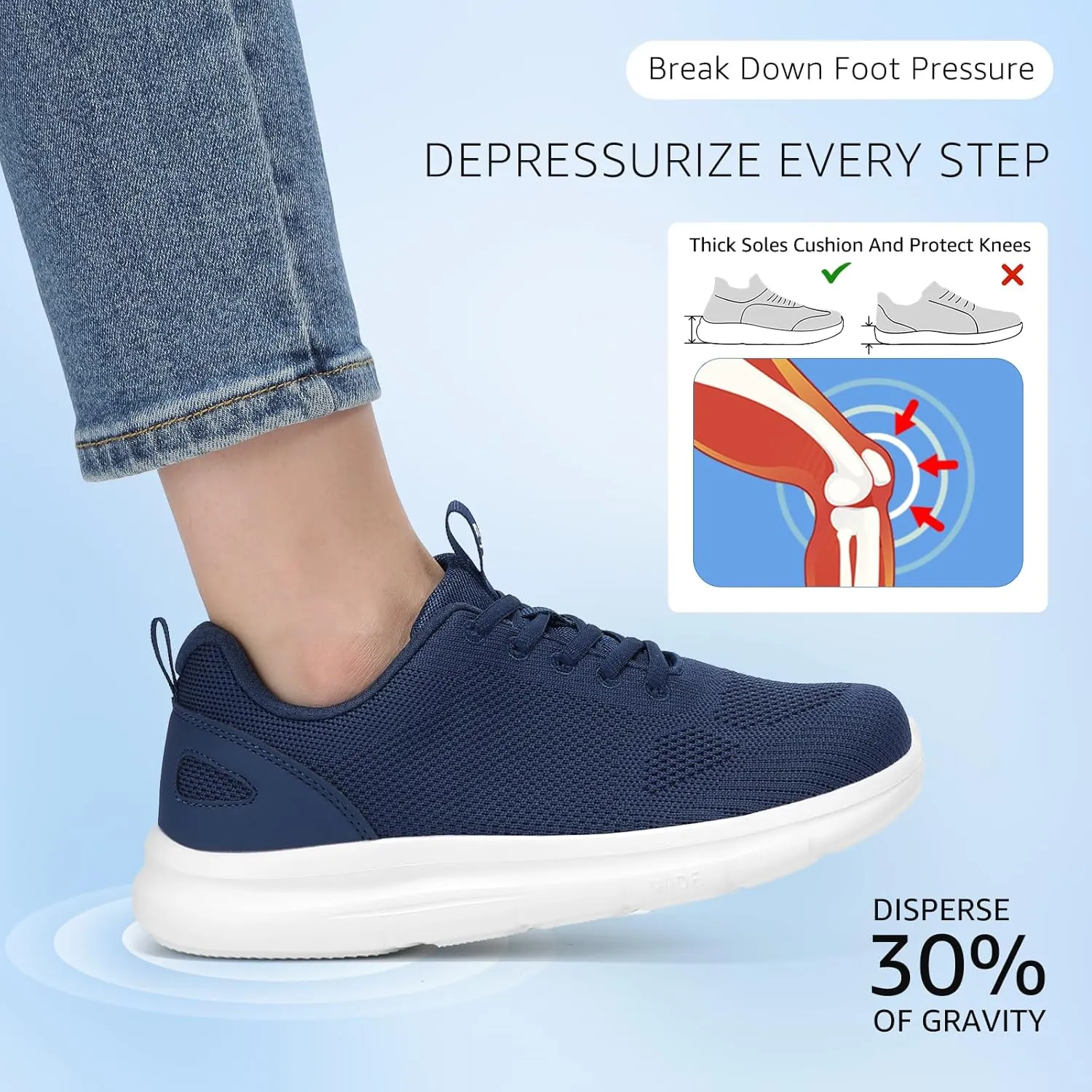 STQ Wide Toe Box Walking Shoes Women Orthopedic Swollen Feet Diabetic Tennis Running Sneakers for Plantar Fasciitis Arch Support Bunions