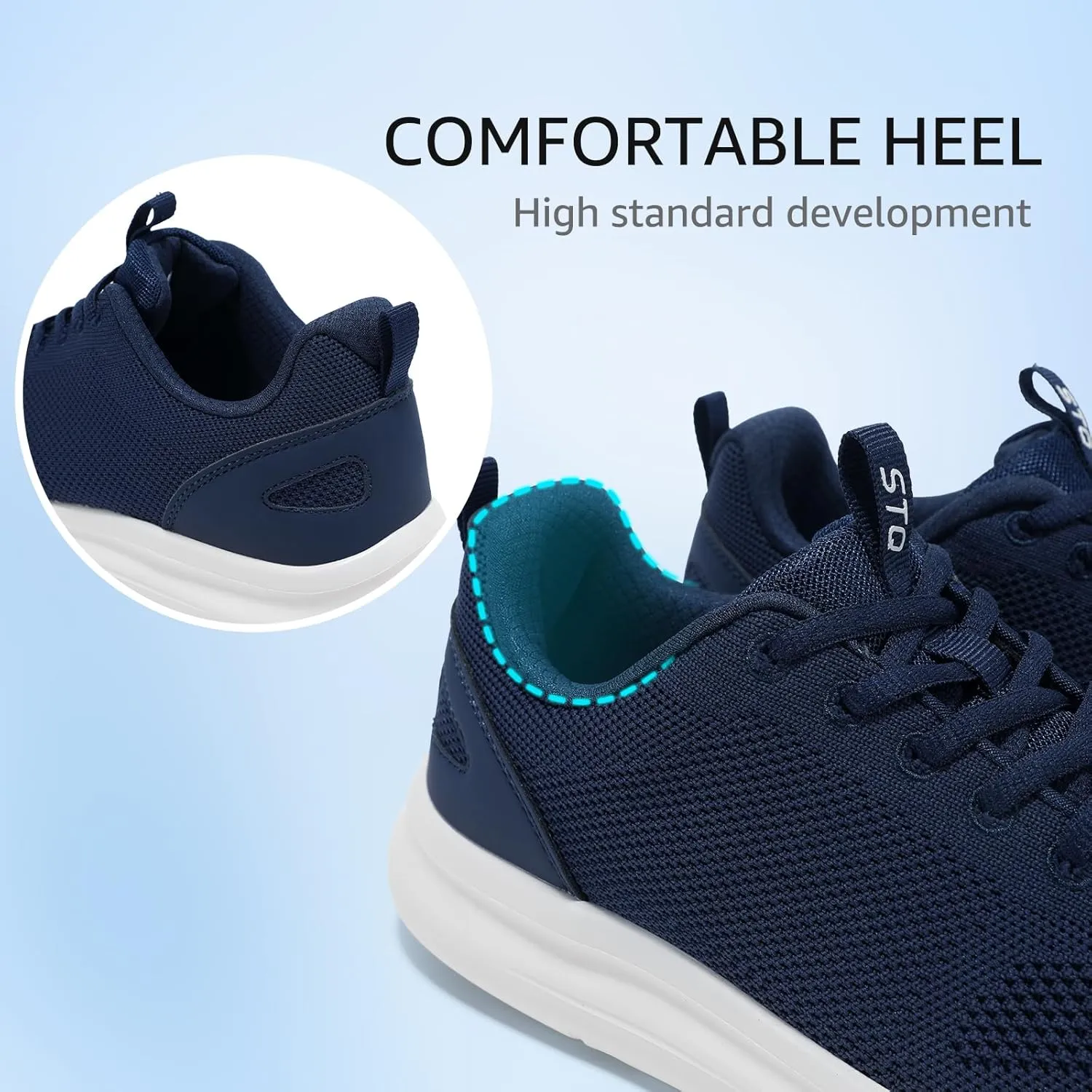 STQ Wide Toe Box Walking Shoes Women Orthopedic Swollen Feet Diabetic Tennis Running Sneakers for Plantar Fasciitis Arch Support Bunions