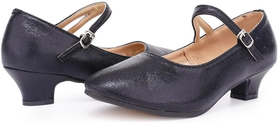 SWDZM Glitter Women's Latin Dance Shoes Closed Toe Sequins Ballroom Salsa Tango Character Dancing Shoes