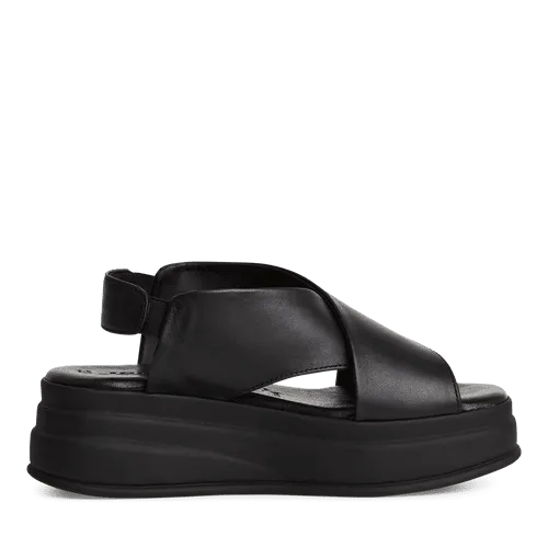 Tamaris Black Platform Sandal|2830344001