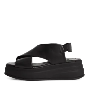 Tamaris Black Platform Sandal|2830344001