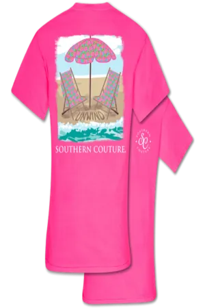 Unwind Beach Chairs - Short Sleeve T-Shirt by Southern Couture