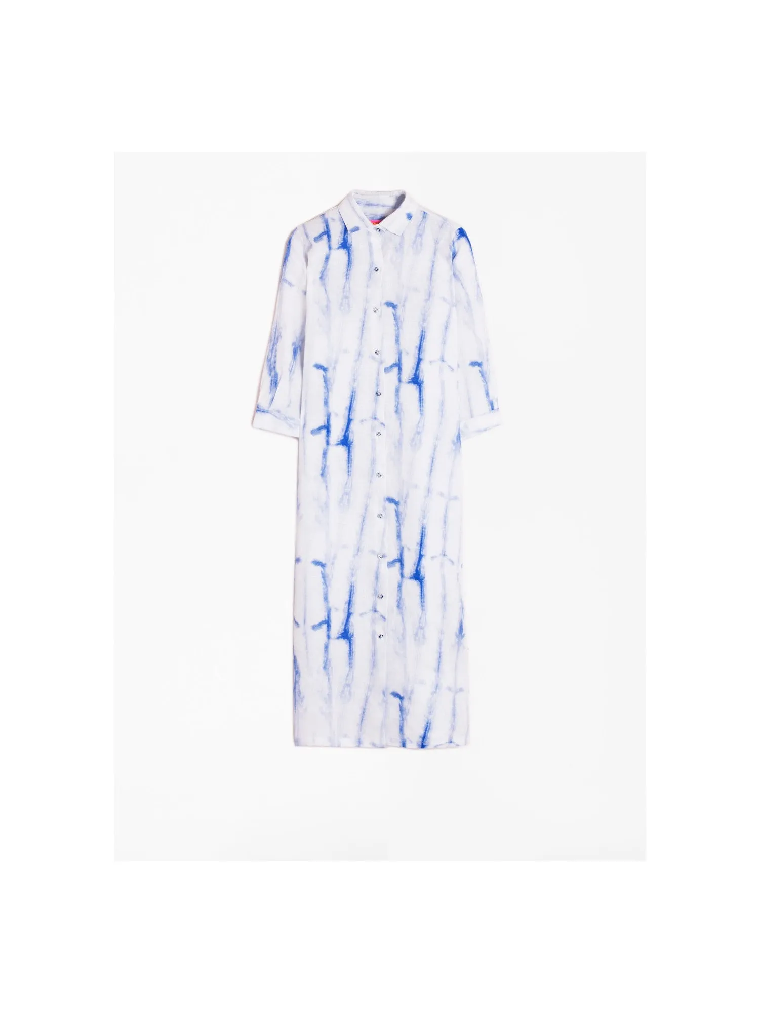 Vilagallo Dafne Blue Tie Dye Dress