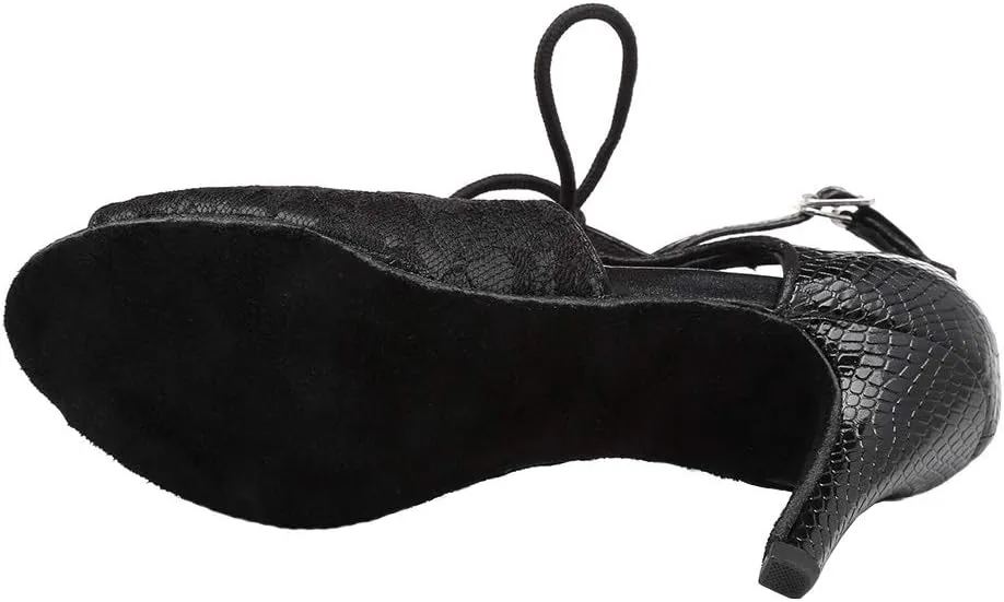Women's Latin Dance Shoes Salsa Ballroom Dance Heel Performance Dancing Shoes, Model YCL309