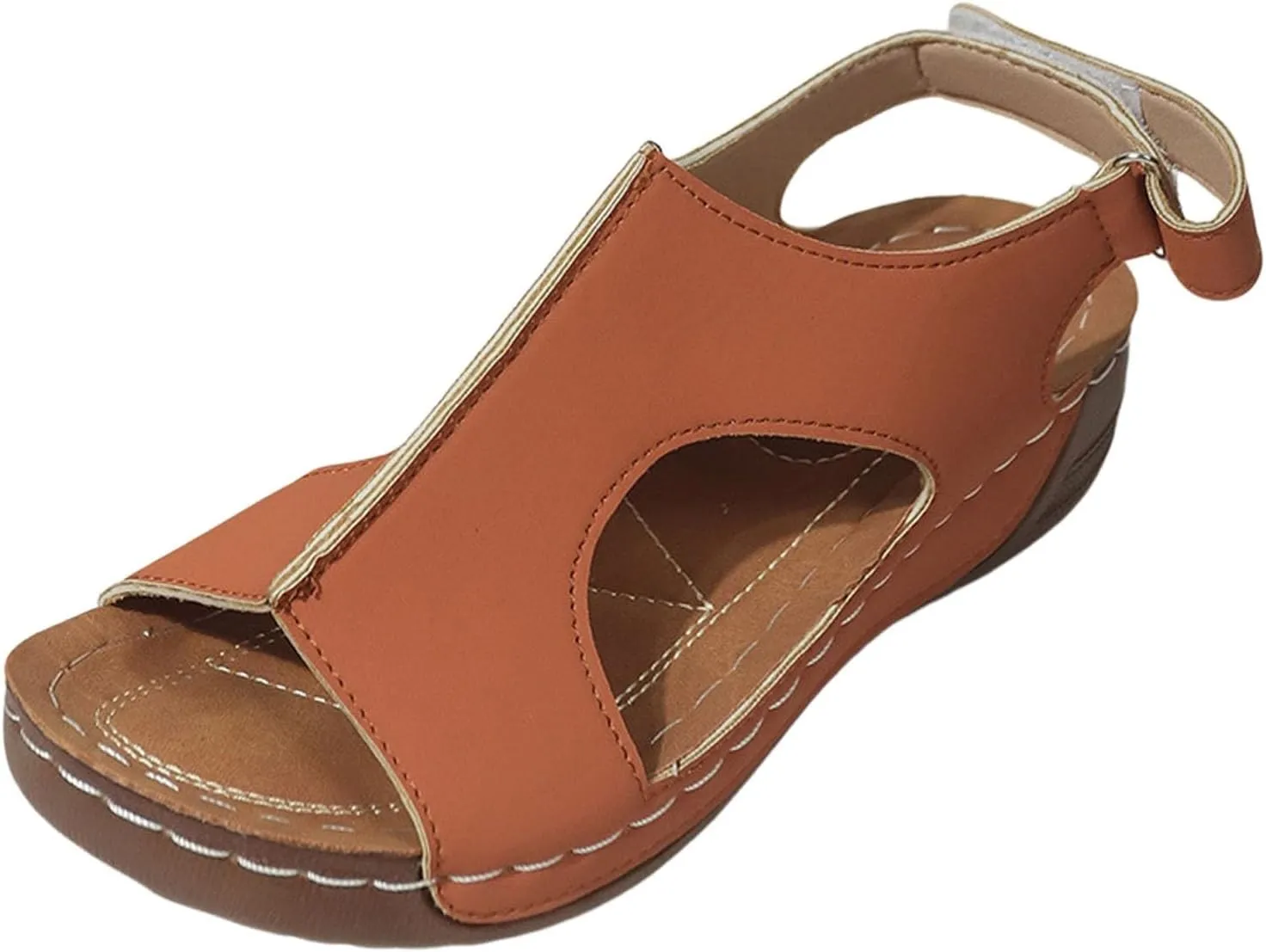 Women's Orthopedic Arch Support Sandals Comfortable Walking Flat Beach Sandals Casual Dressy Vacation Chic Summer