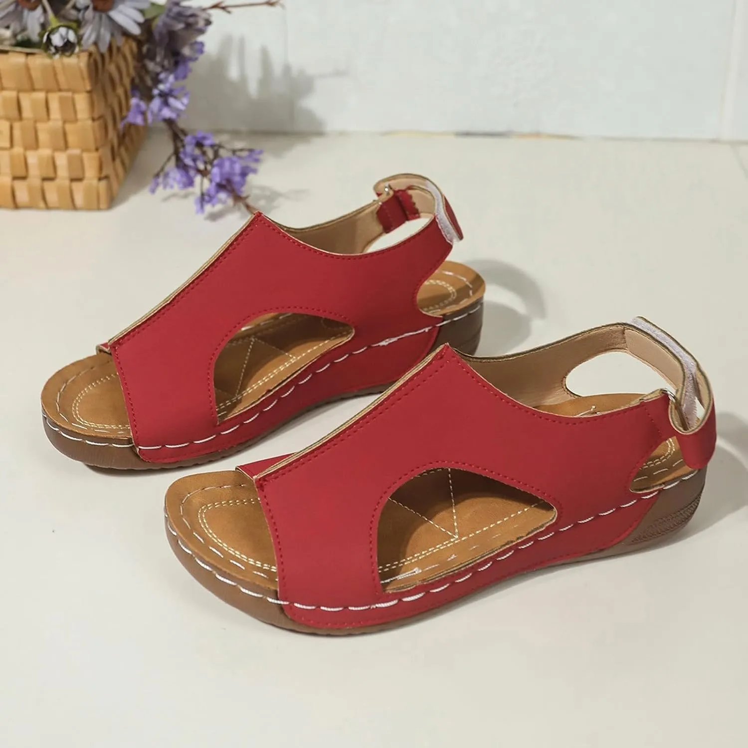 Women's Orthopedic Arch Support Sandals Comfortable Walking Flat Beach Sandals Casual Dressy Vacation Chic Summer