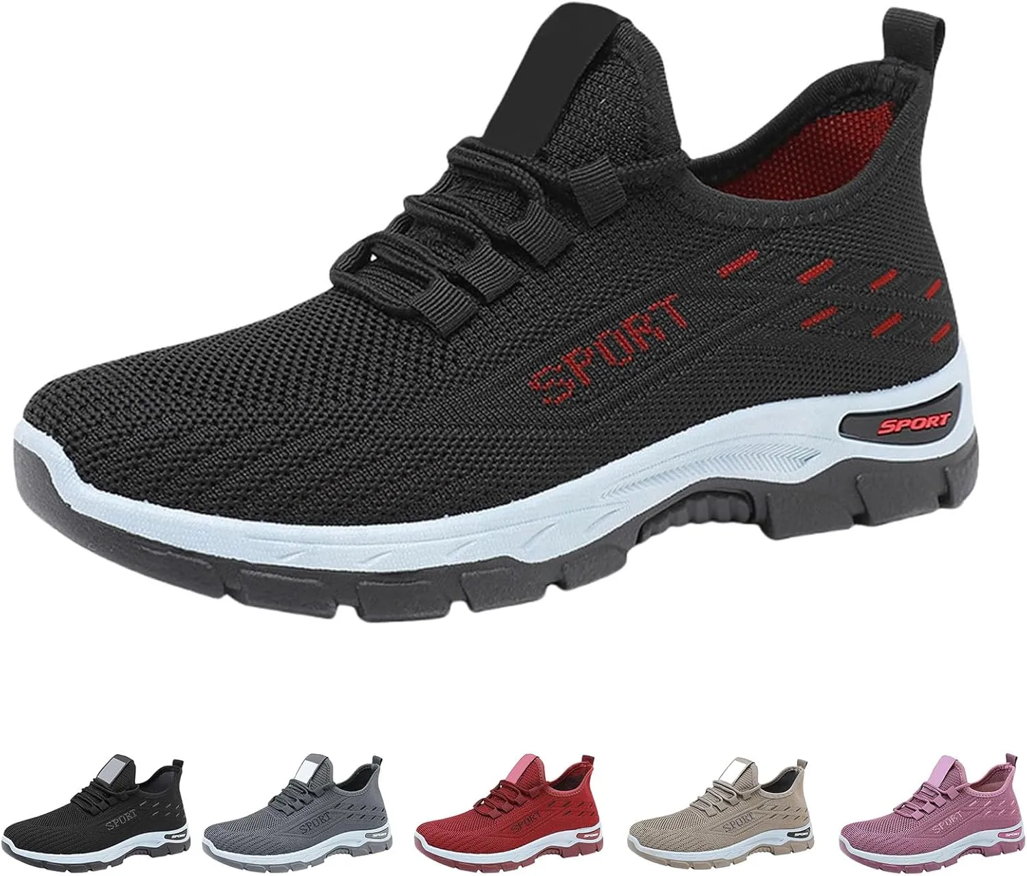 Women's Orthopedic Shoes with Arch Support Slip On Mesh Breathable Casual Flats Loafers Comfortable Soft Woman Comfort Diabetic Fashion Walking Shoes Running Sneakers