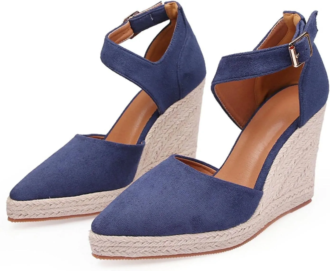 Womens Summer Fashion Close Toe Breathable Flatform Wedge Heel Sandals Espadrille Non Slip Shoes with Arch Support for