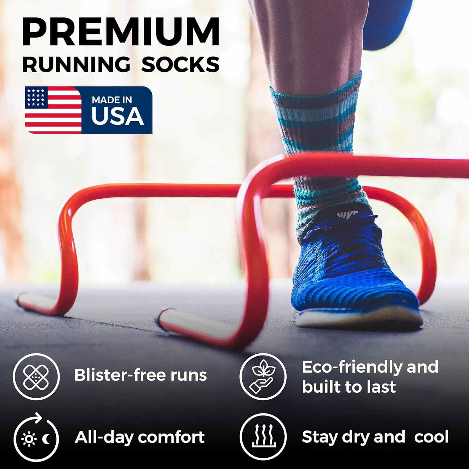 Wrightsock CoolMesh II Crew Running Socks for Men and Women  Eco-Friendly Anti Blister Socks - American Made