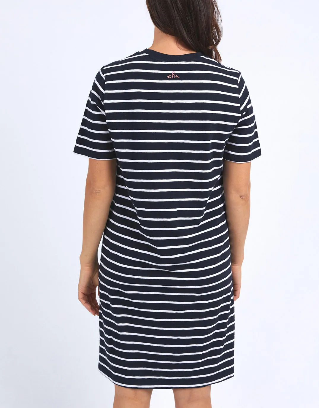 Zena Tee Dress - Navy And White Stripe